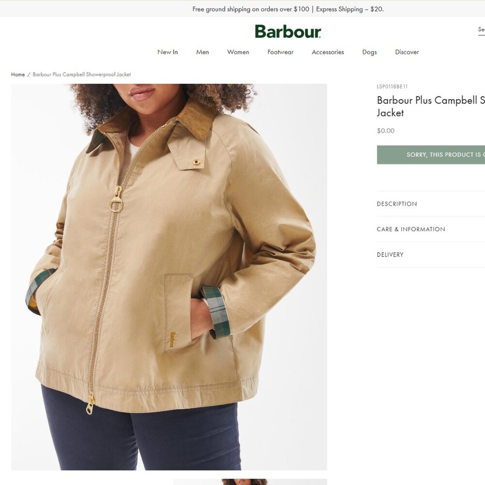 Barbour Campbell Showerproof Jacket In Beige Ancient